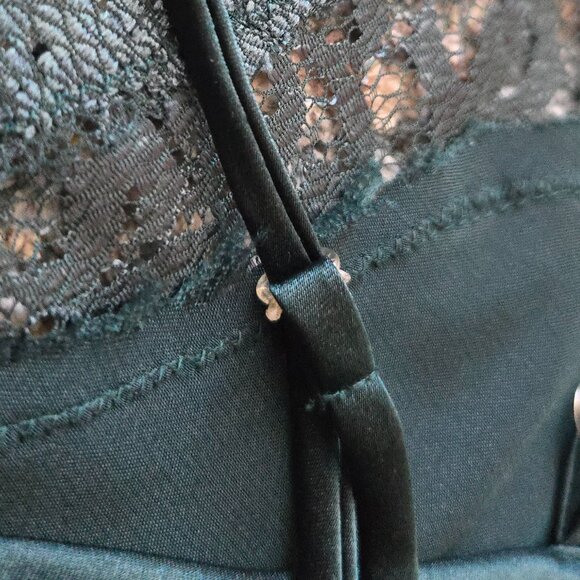 Victoria's Secret Dark Green Lace Slip Dress - Picture 7 of 12